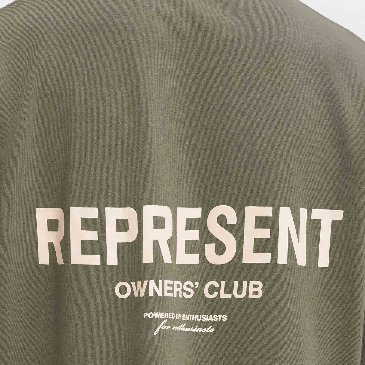 Represent Owners Club Logo Tee Olive REPRESENT REPRESENT - originalfook singapore
