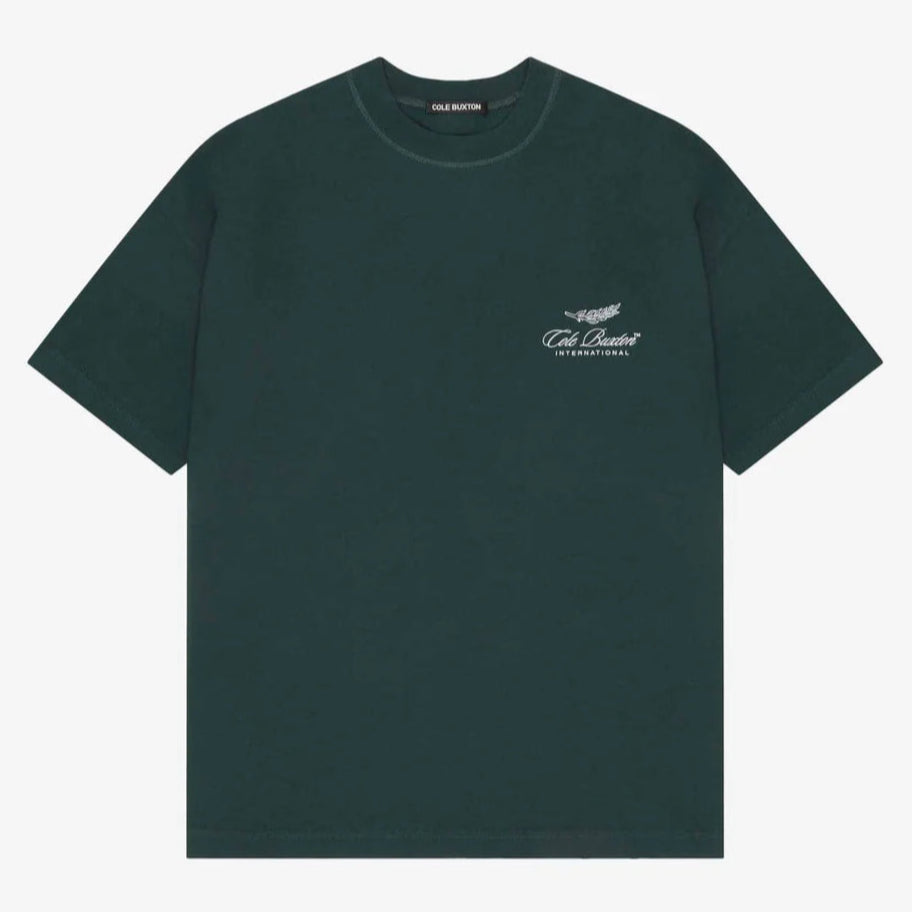 Cole Buxton International Embroidery Logo Forest Green Tee - ORIGINALFOOK