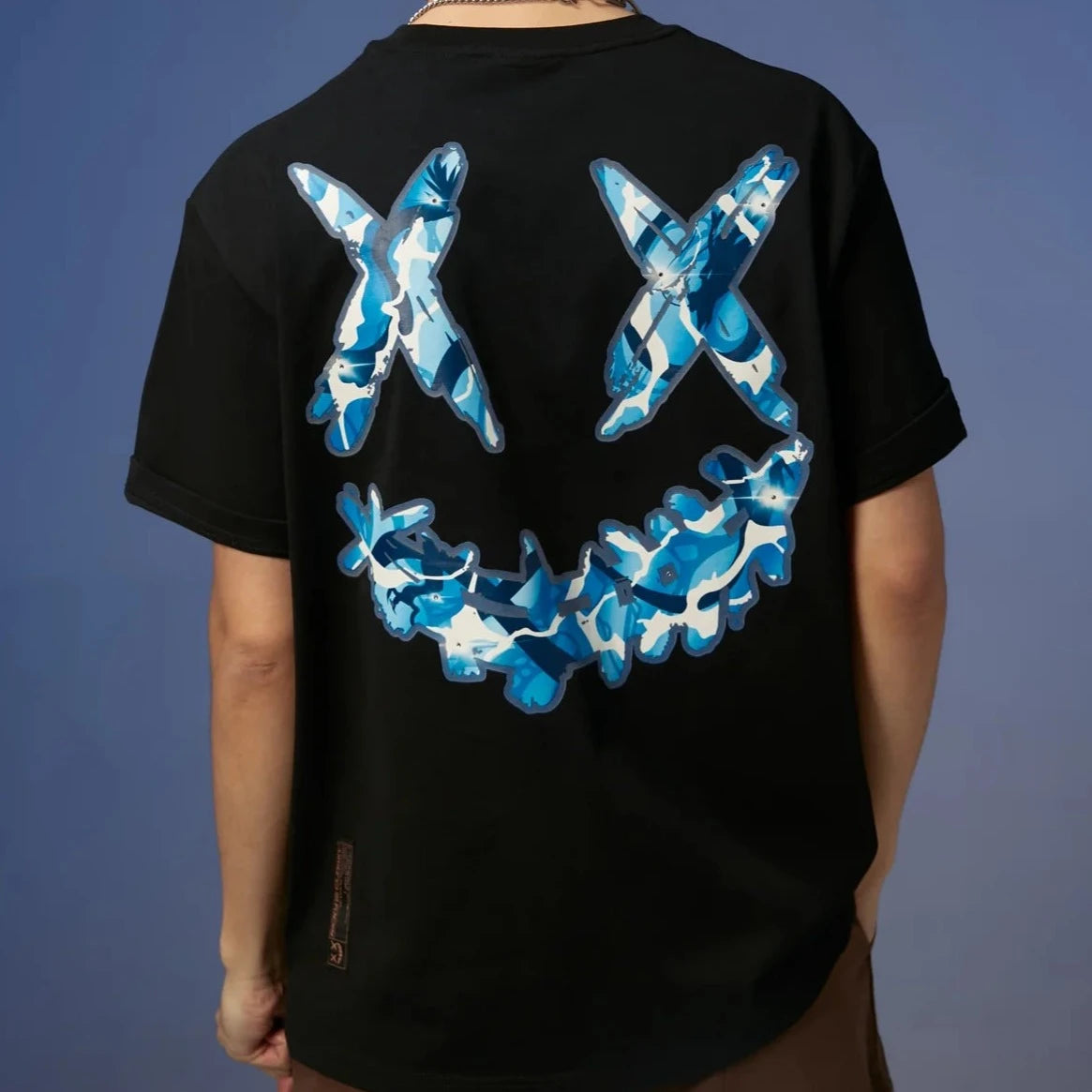 Black Rickyisclown Dragon Tears T-shirt featuring a detailed dragon graphic on the front, casual apparel by RICKYISCLOWN.