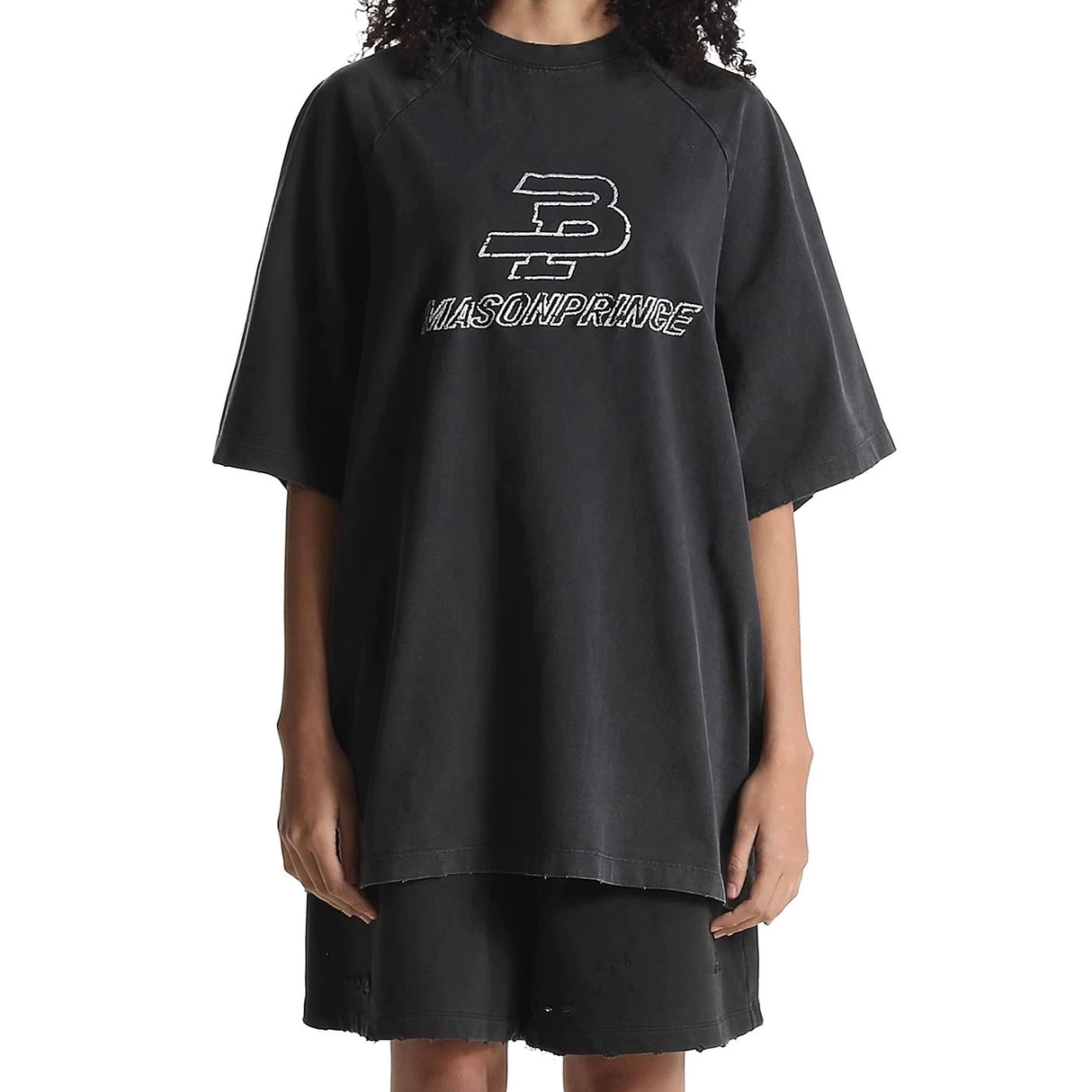 MASONPRINCE Outline Logo Tee Charcoal Grey MASONPRINCE MASONPRINCE - originalfook singapore