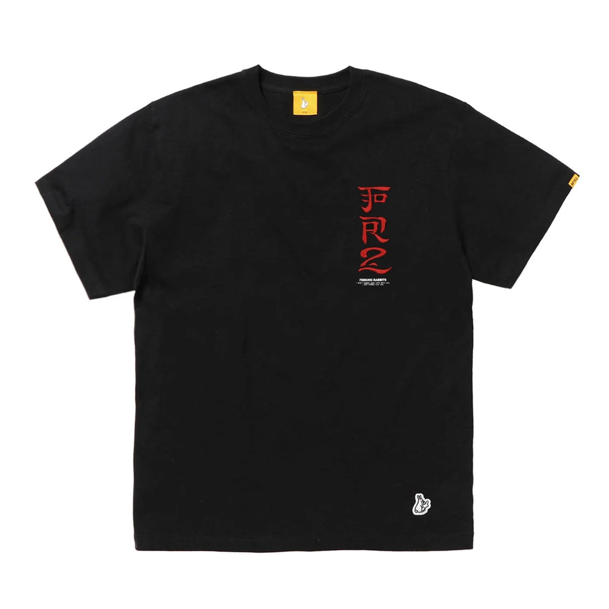 FR2 Fxxking Rabbits Round Logo Embroidery Tee Black FR2 FR2 - originalfook singapore