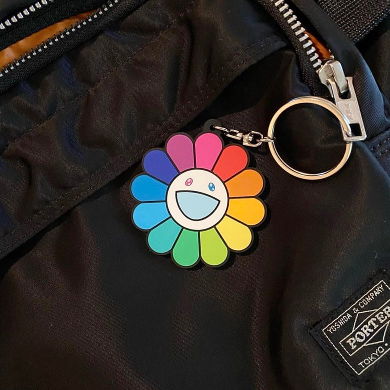 Takashi Murakami Kaikai Kiki Flower Rubber Keyring Rainbow (5cm) TAKASHI MURAKAMI TAKASHI MURAKAMI - originalfook singapore