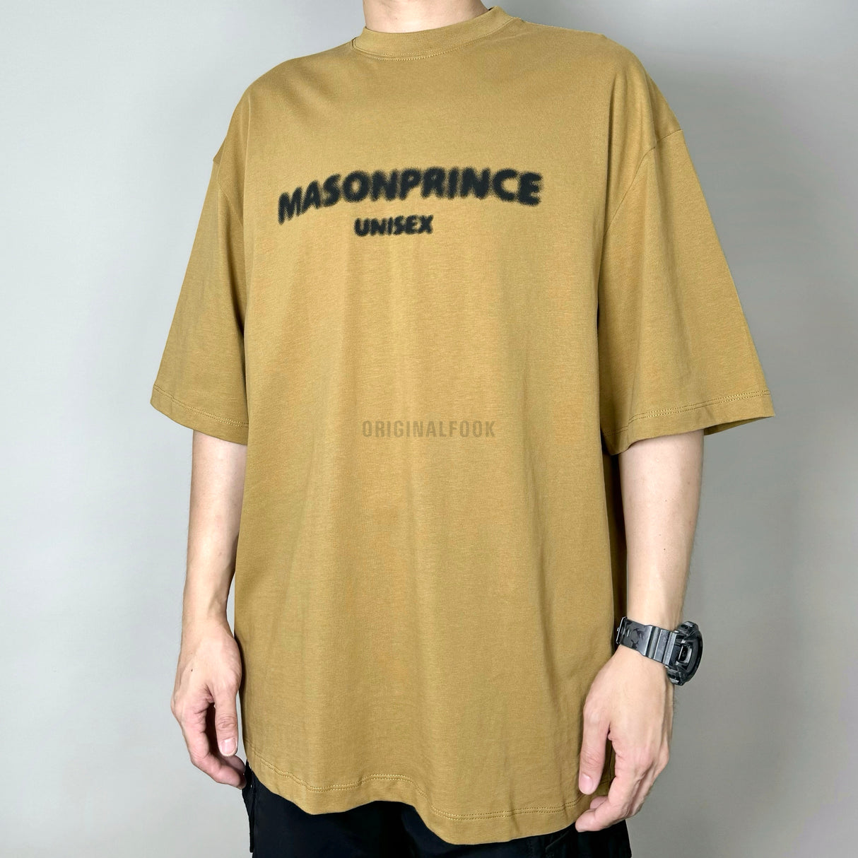 MASONPRINCE Classic Spray Logo Tee Brown MASONPRINCE MASONPRINCE - originalfook singapore