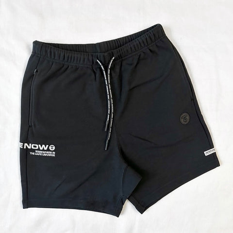AAPE By Bathing Ape Now Badge Woven Shorts Black [6948]