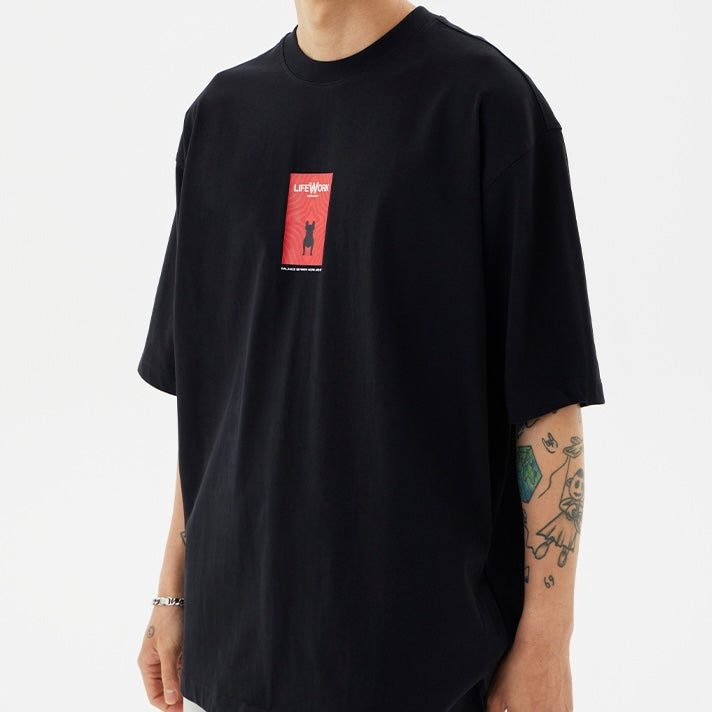 LifeWork Mascot Artwork Tee Black LIFEWORK LIFEWORK - originalfook singapore