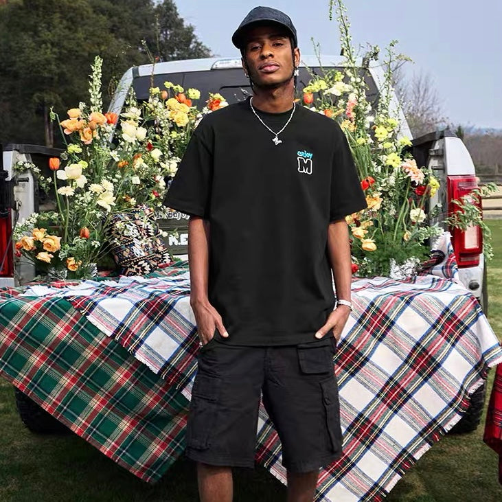 MEDM Embroidered Logo Tee Black MEDM MEDM - originalfook singapore