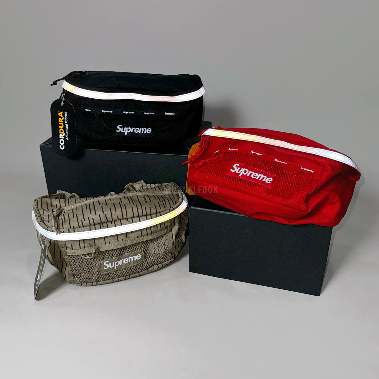 Supreme Reflective Waist Bag Tan SUPREME SUPREME - originalfook singapore