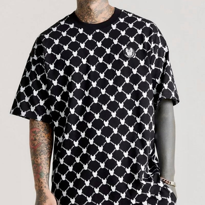 LifeWork Korea Monogram Tee Black lifework lifework - originalfook singapore