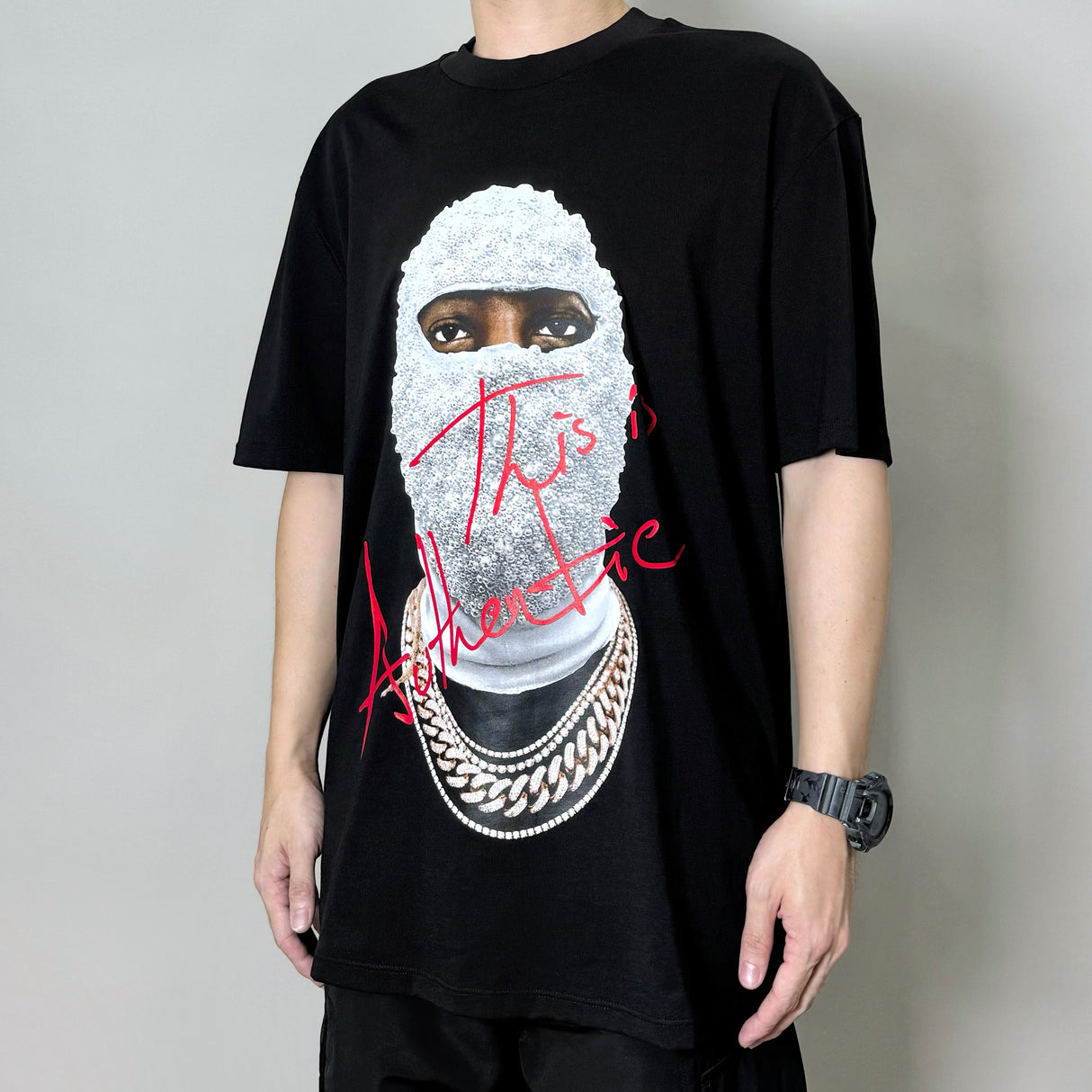 Ih Nom Uh Nit Mask Authentic Tee Black NUS23297 (Made In Italy) IH NOM UH NIT IH NOM UH NIT - originalfook singapore
