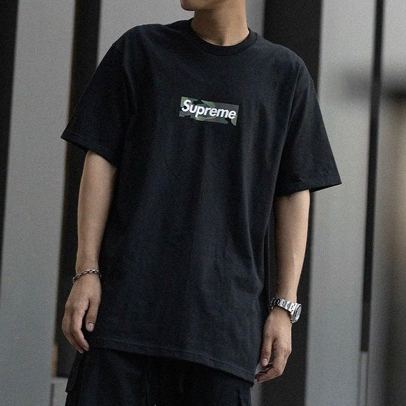 Supreme Camo Box Logo Tee Black supreme supreme - originalfook singapore