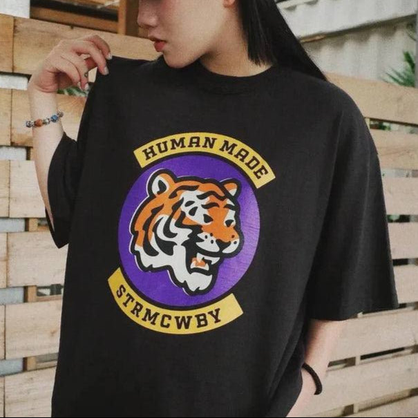 Human Made Front Tiger Tee Black HUMAN MADE HUMAN MADE - originalfook singapore