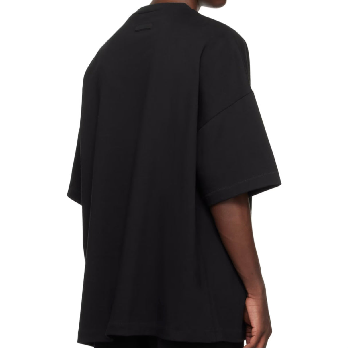 Fear of God Essentials Applique Logo Heavyweight Tee Jet Black (Oversized) FEAR OF GOD ESSENTIALS FEAR OF GOD ESSENTIALS - originalfook singapore