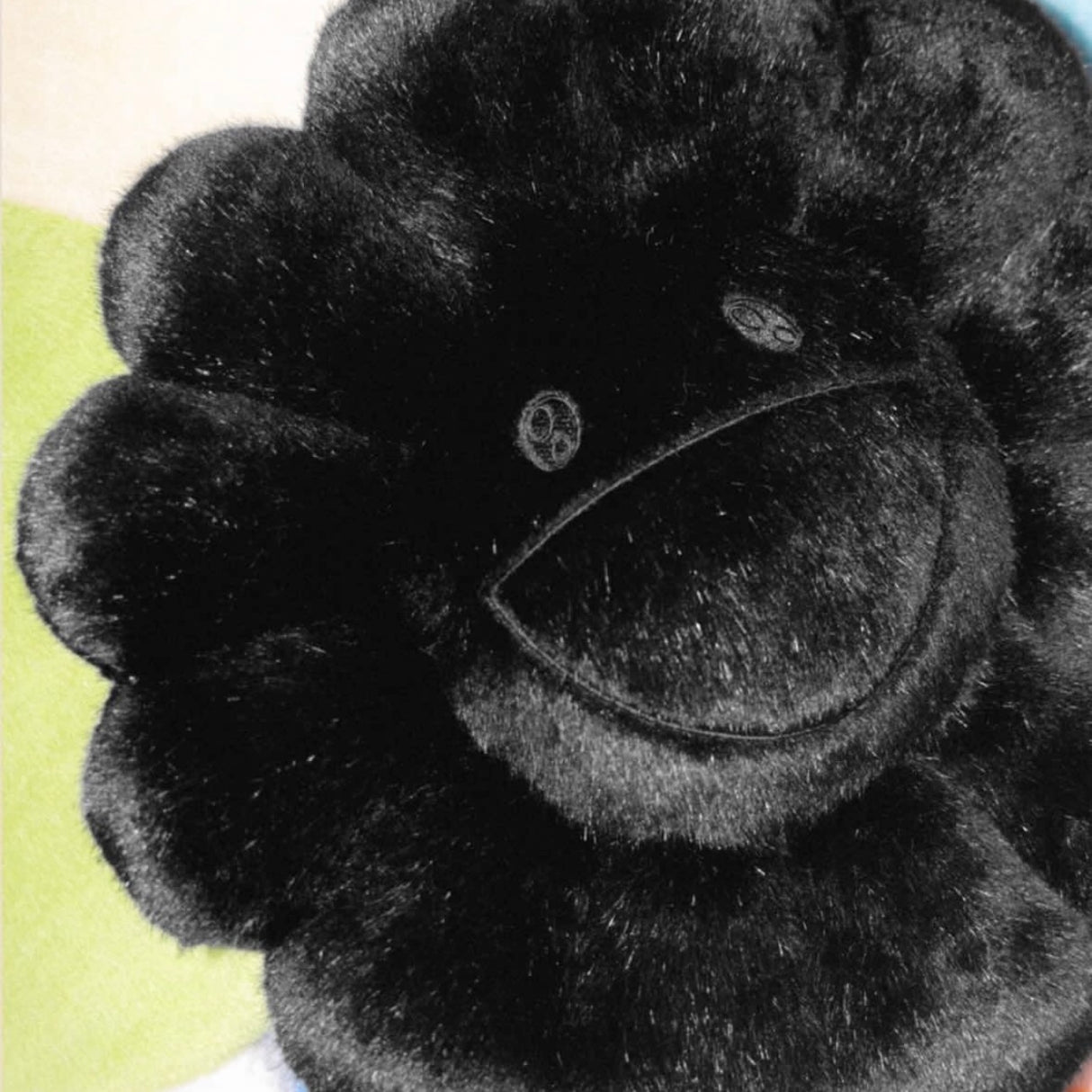 Takashi Murakami Flower Plush Cushion - Full Black (30/60cm) - ORIGINALFOOK