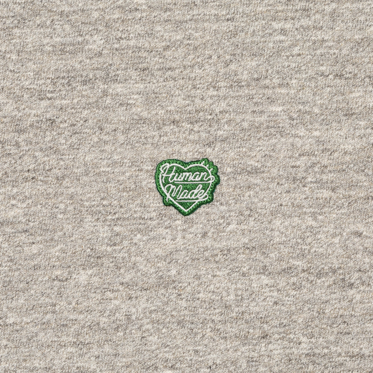 Human Made Green Heart Badge Tee Heather HUMAN MADE HUMAN MADE - originalfook singapore