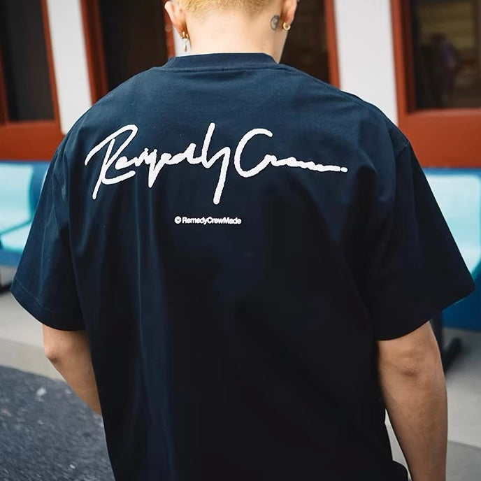 Remedy Embossed Logo Tee Black REMEDY REMEDY - originalfook singapore