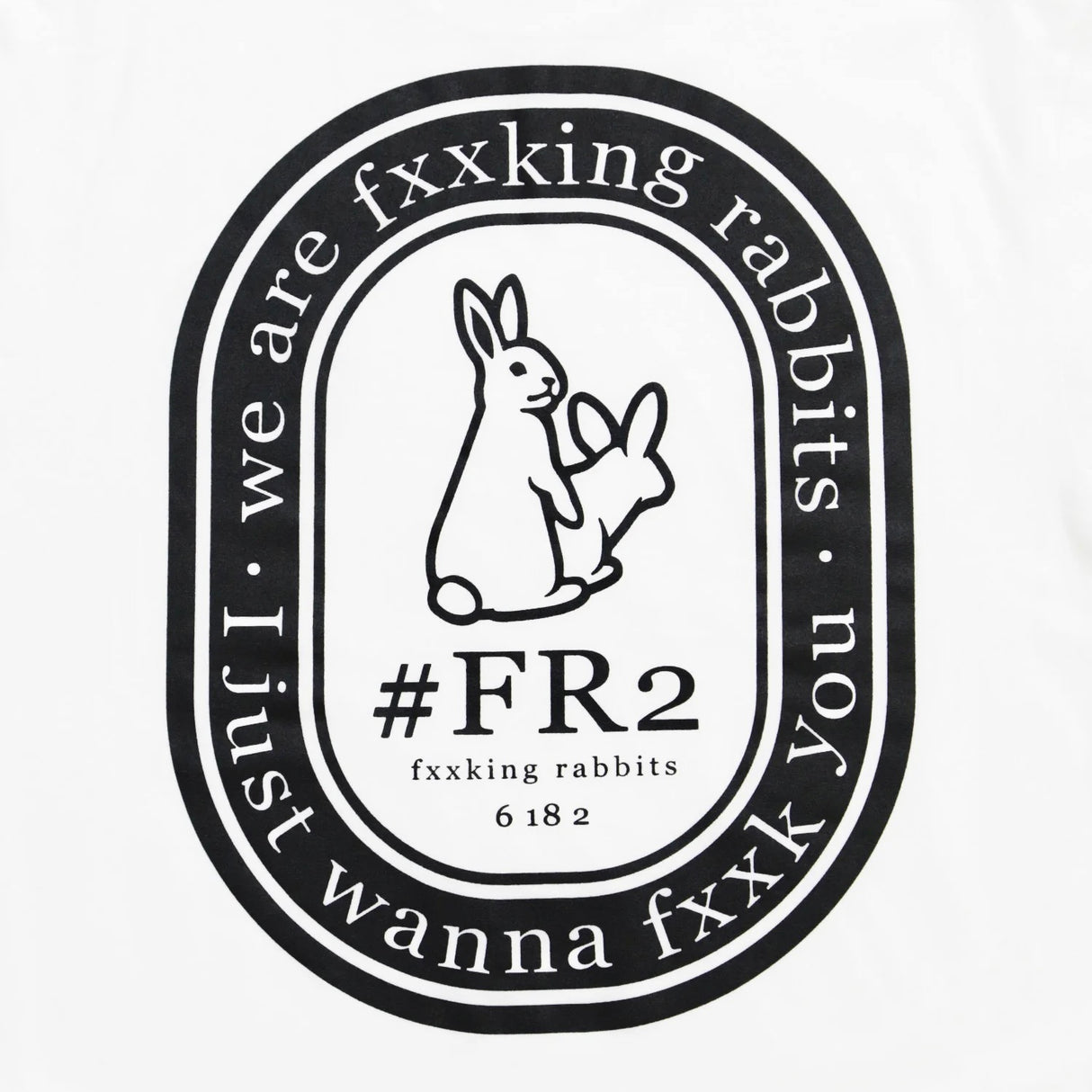 FR2 Fxxking Rabbits Oval Logo Tee White #FR2 #FR2 - originalfook singapore