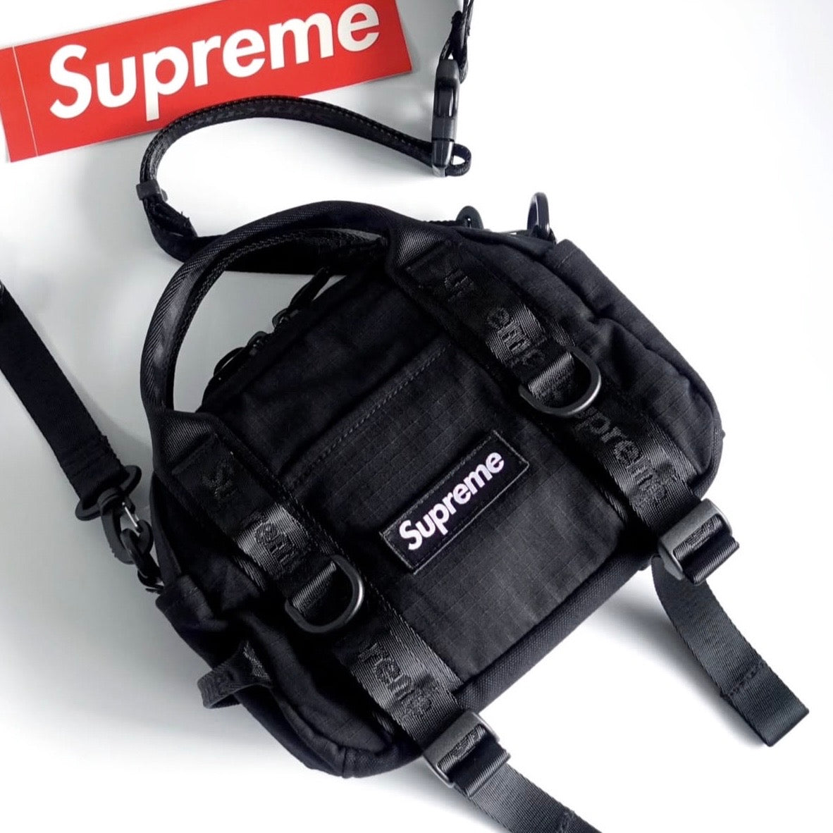 Supreme Box Logo Mini Duffle Bag Black - ORIGINALFOOK