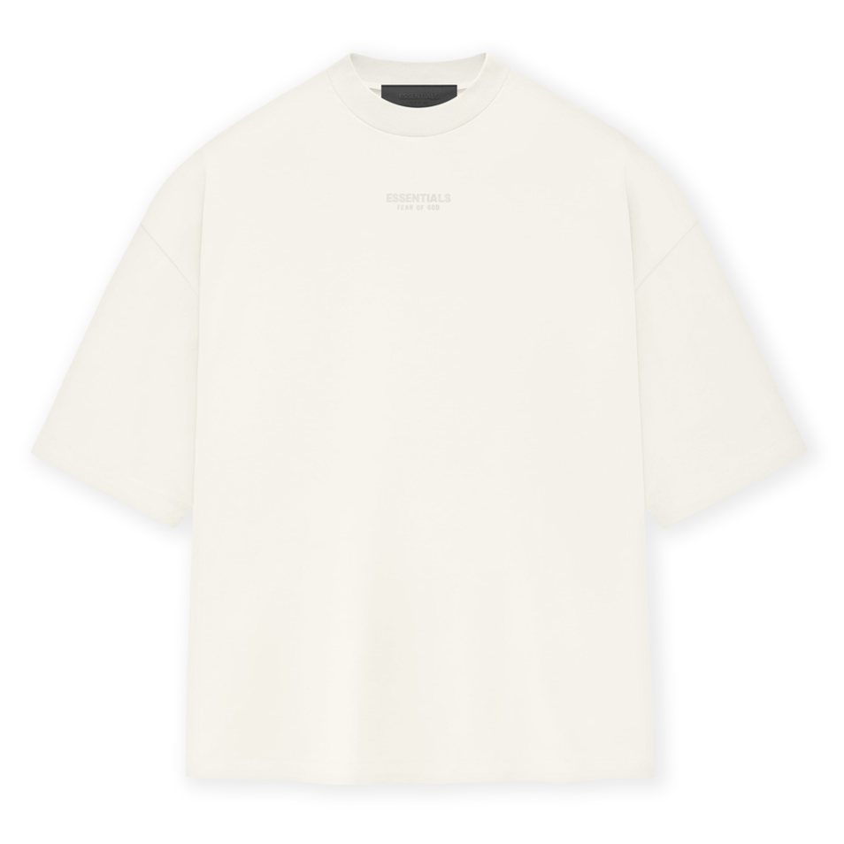 Fear of God Essentials Applique Logo Drop Shoulder Tee Cloud Dancer (Oversized) FEAR OF GOD FEAR OF GOD - originalfook singapore
