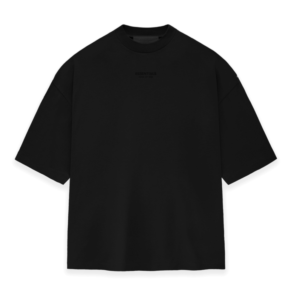 Fear of God Essentials Applique Logo Drop Shoulder Tee Jet Black (Oversized) FEAR OF GOD FEAR OF GOD - originalfook singapore