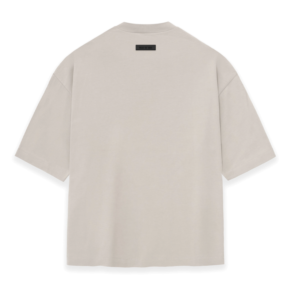 Fear of God Essentials Applique Logo Drop Shoulder Tee Silver Cloud (Oversized) FEAR OF GOD FEAR OF GOD - originalfook singapore