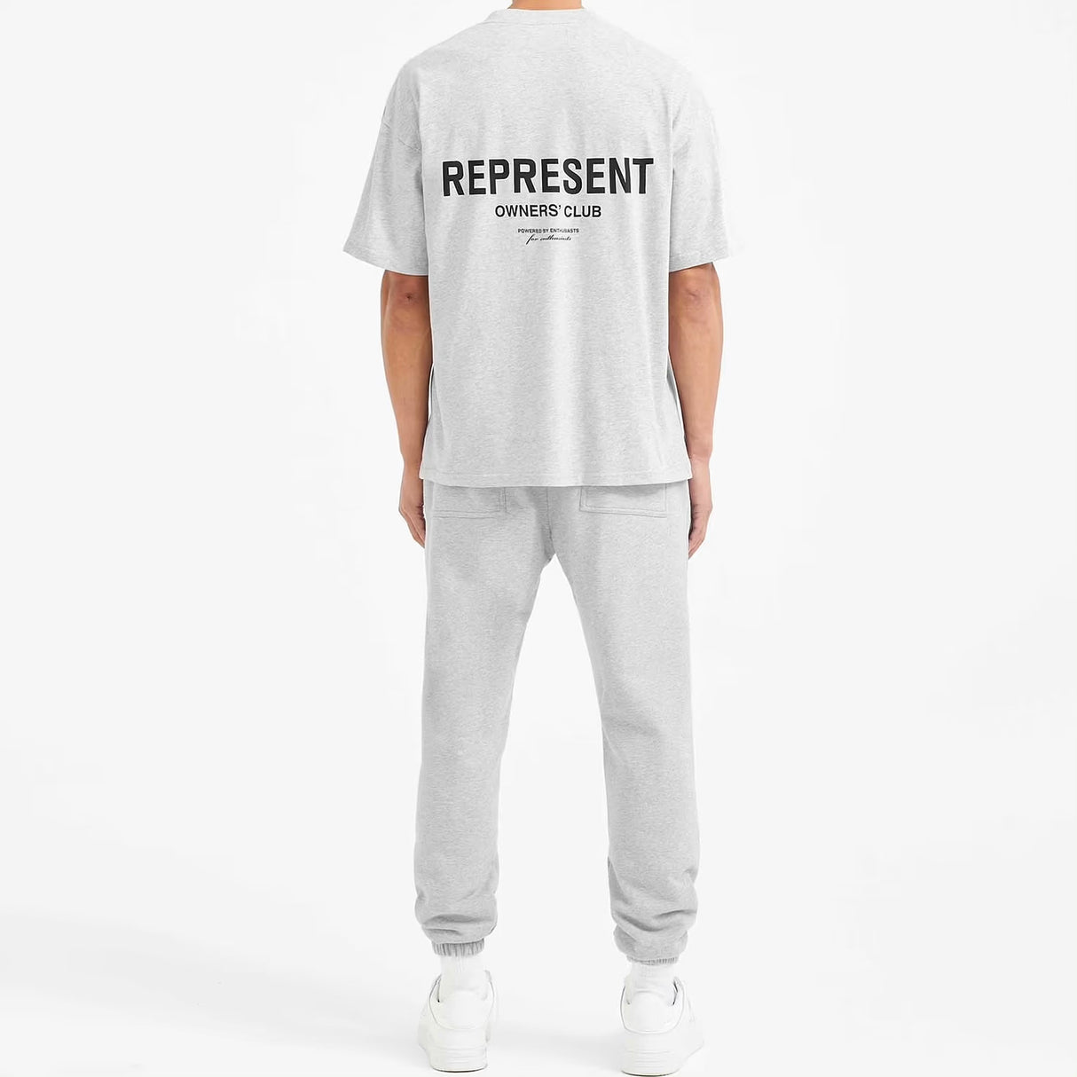 Represent Owners Club Logo Tee Ash Grey REPRESENT REPRESENT - originalfook singapore