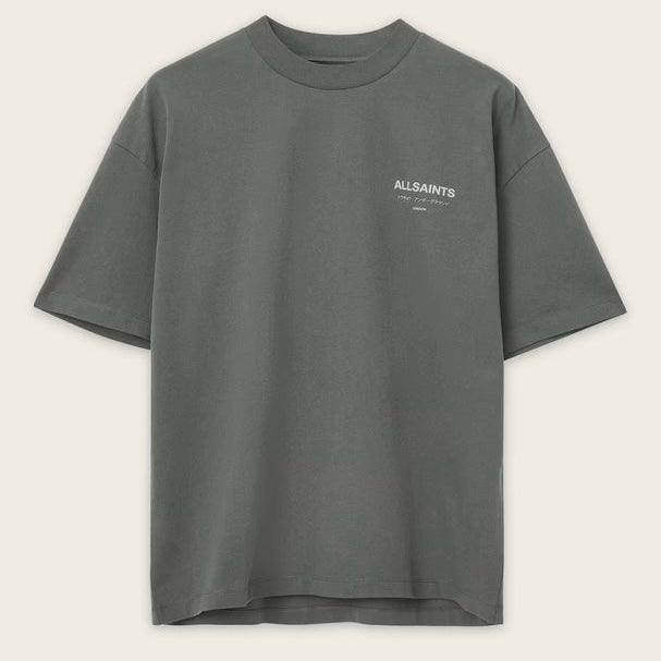 AllSaints Underground Logo Tee Garnet Green