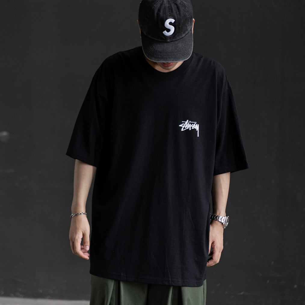Stussy Bulldog Black Tee - ORIGINALFOOK