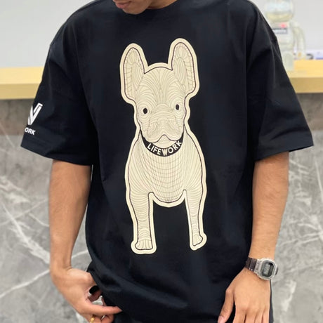 LifeWork Korea Bulldog Tee Black lifework lifework - originalfook singapore