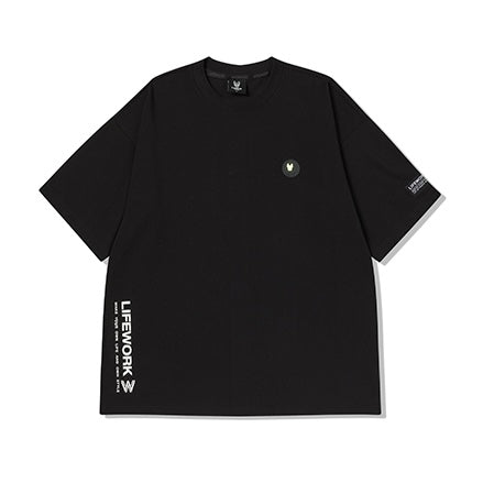 LifeWork Neon Round Logo Tee Black LIFEWORK LIFEWORK - originalfook singapore