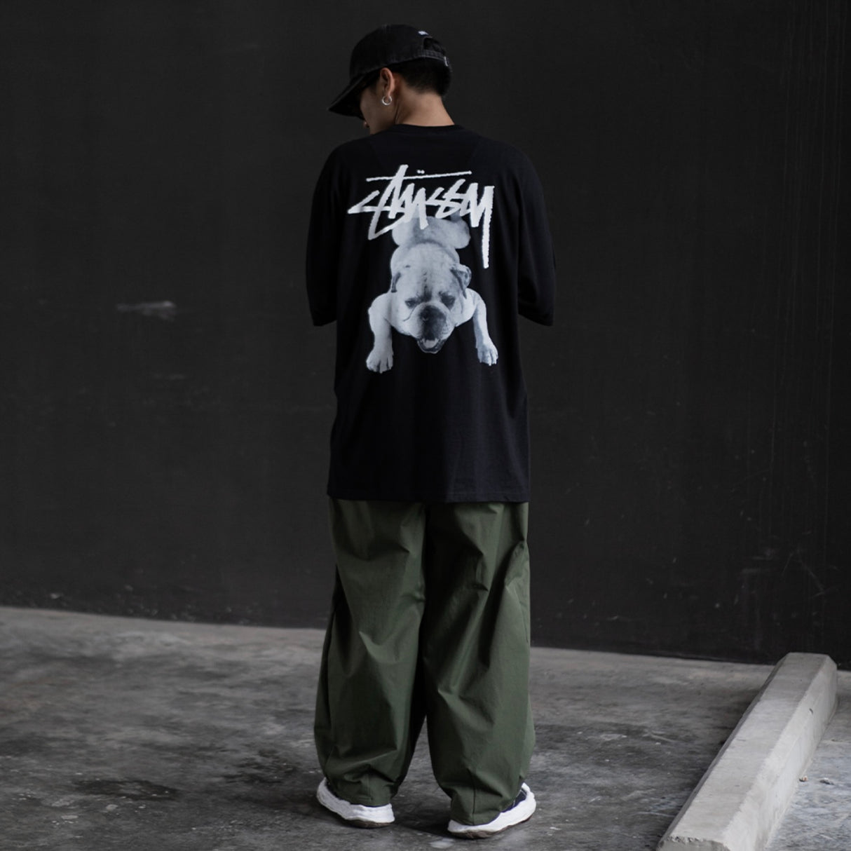 Stussy Bulldog Black Tee - ORIGINALFOOK