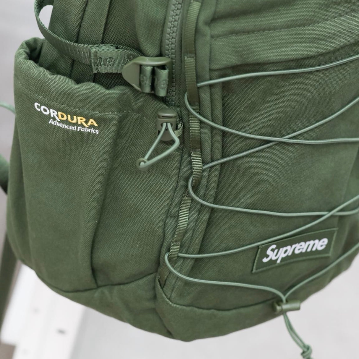 Supreme Logo Olive Backpack - ORIGINALFOOK
