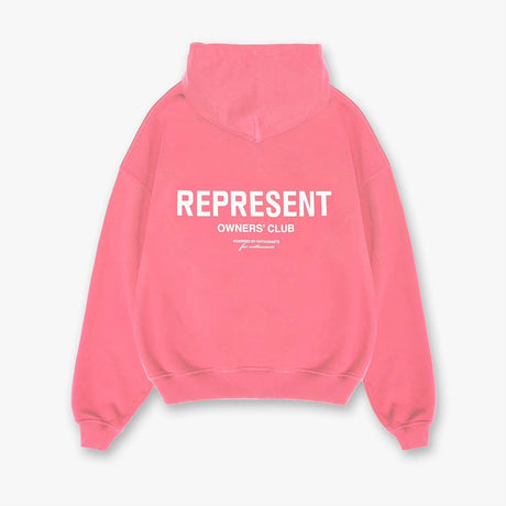 Represent Owners Club Logo Hoodie Bubblegum REPRESENT REPRESENT - originalfook singapore