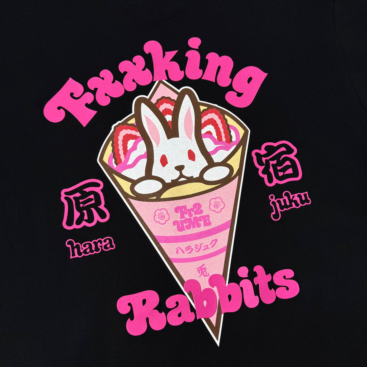 FR2 Bunny Crepe Tee Black (Japan Exclusive) - ORIGINALFOOK
