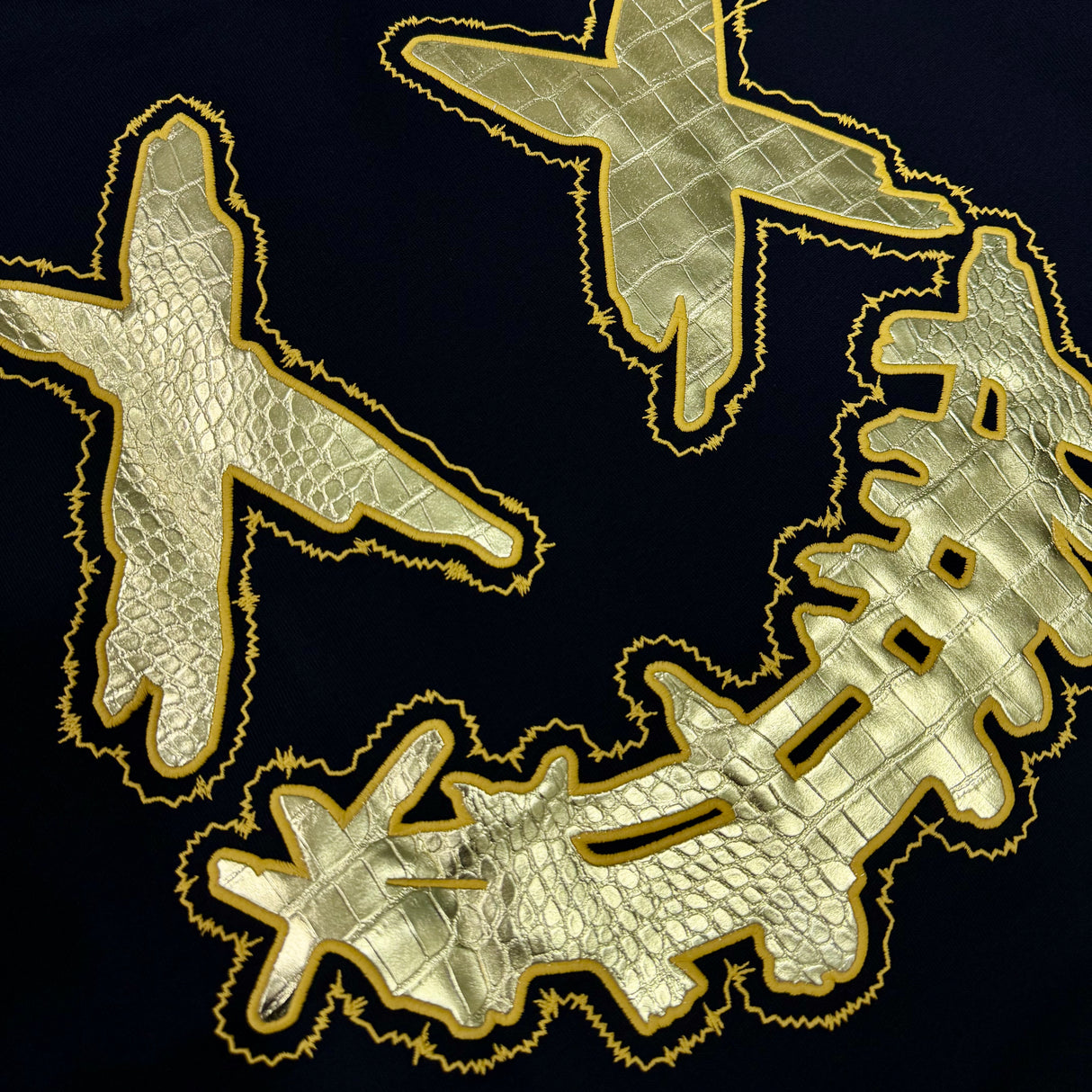 Rickyisclown Gold Foil Leather Tee Black R37251104J C11 - ORIGINALFOOK