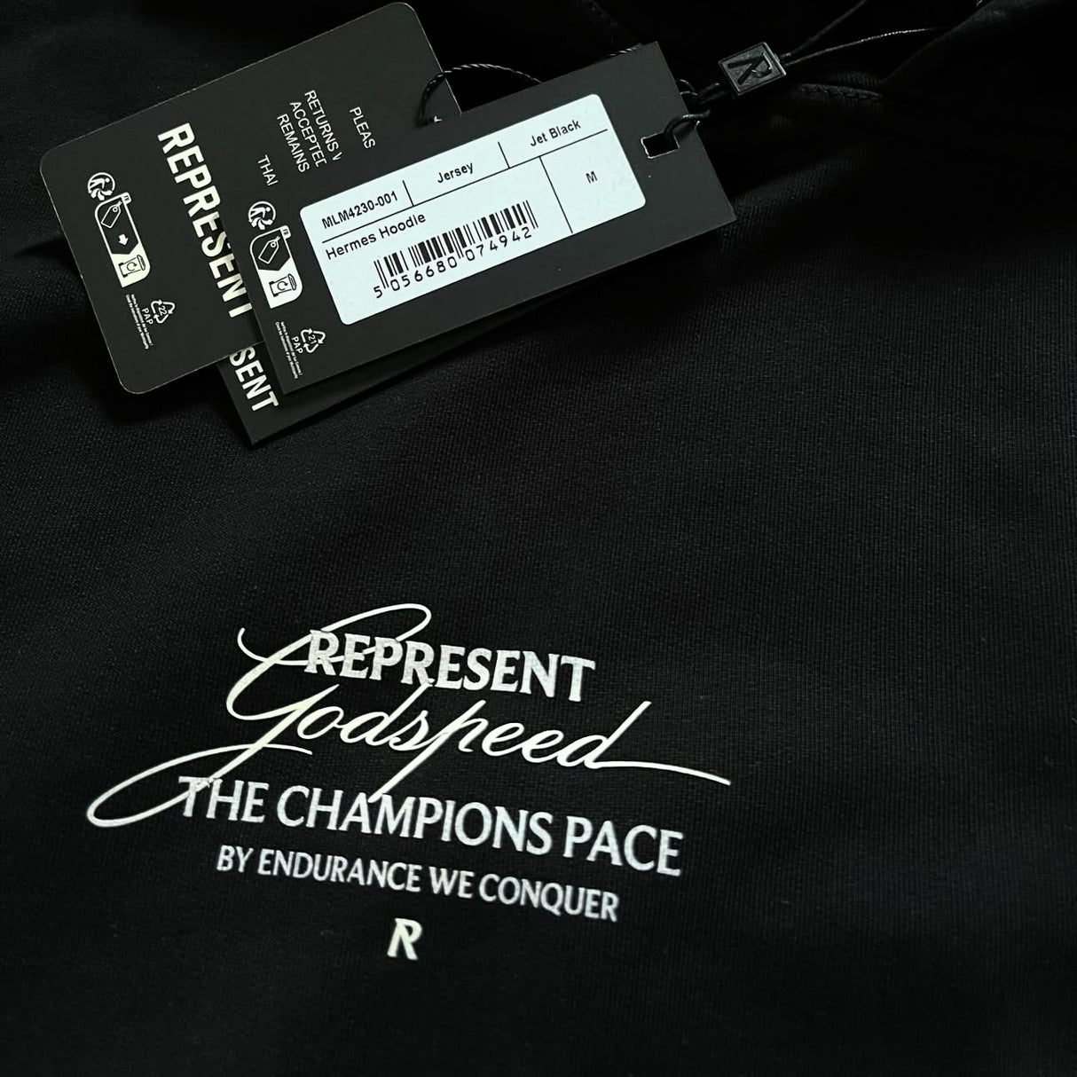 Represent Hermes Black Hoodie - ORIGINALFOOK