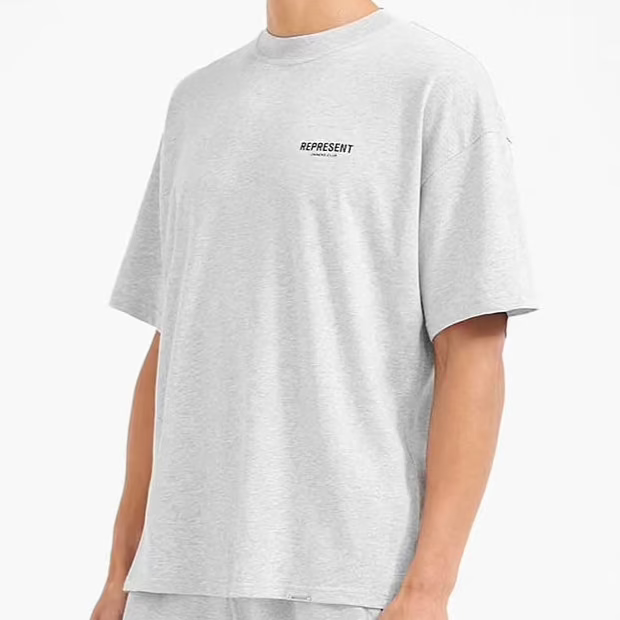 Represent Owners Club Logo Tee Ash Grey REPRESENT REPRESENT - originalfook singapore
