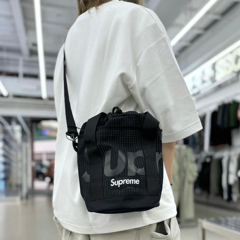 Supreme Reflective Cinch Bag Black