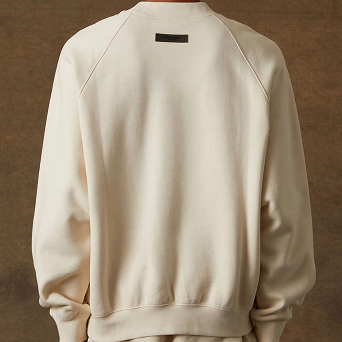 FEAR OF GOD Essentials Felt Logo Crewneck Sweatshirt Shell FEAR OF GOD FEAR OF GOD - originalfook singapore