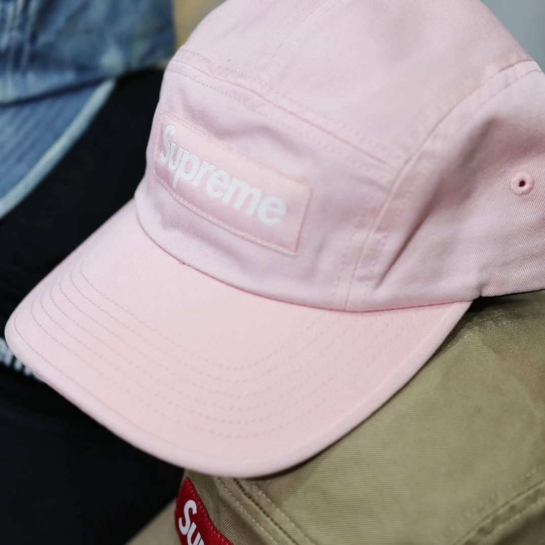 Supreme Box Logo Chino Twill Cap Pink - ORIGINALFOOK