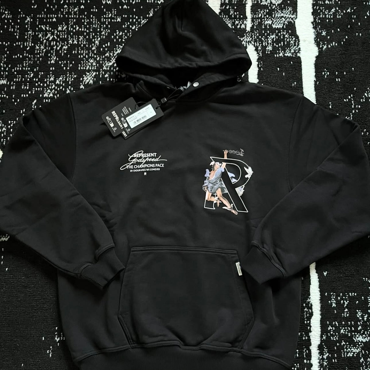 Represent Hermes Black Hoodie - ORIGINALFOOK