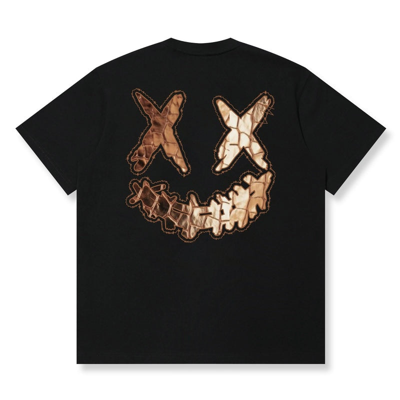 Rickyisclown Gold Foil Leather Tee Black R37251104J C11 - ORIGINALFOOK