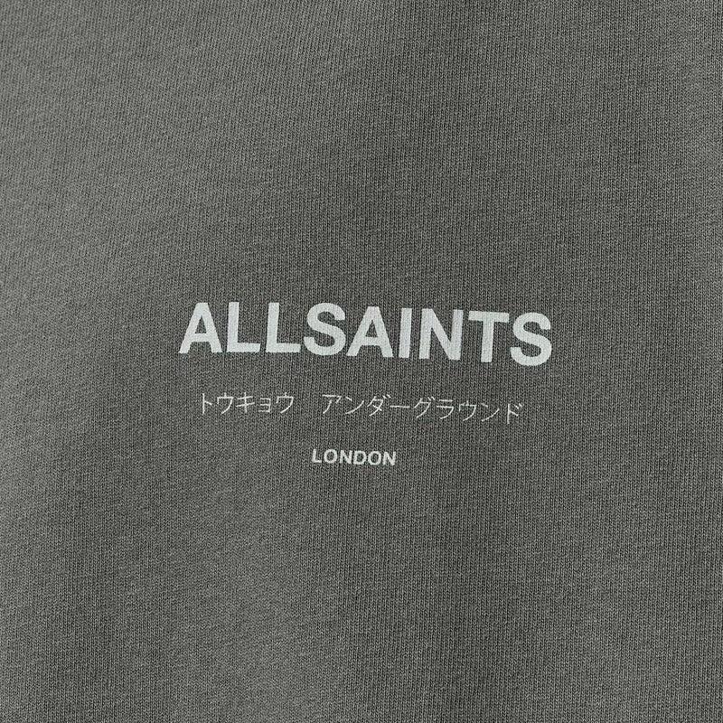 AllSaints Underground Logo Tee Garnet Green