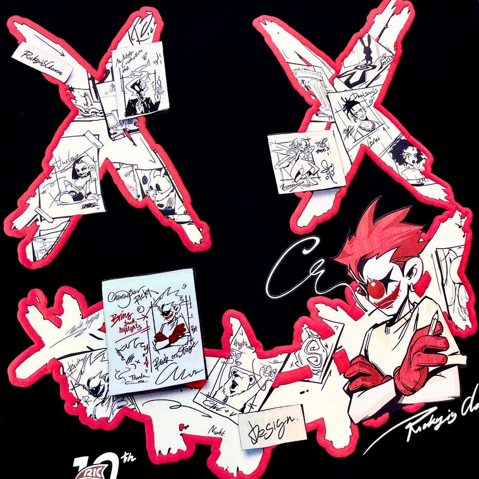 Rickyisclown Limited Edition Comic Joker Black Tee R37240813P (E10) - ORIGINALFOOK