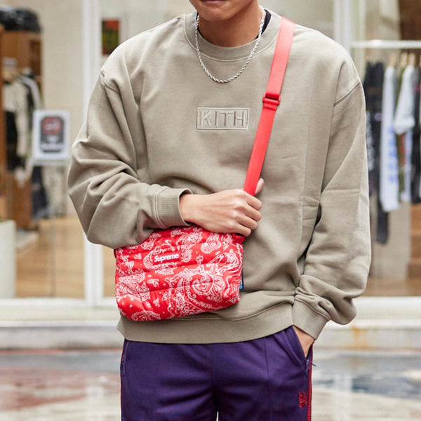 Supreme Puffer Side Bag Red Paisley supreme supreme - originalfook singapore