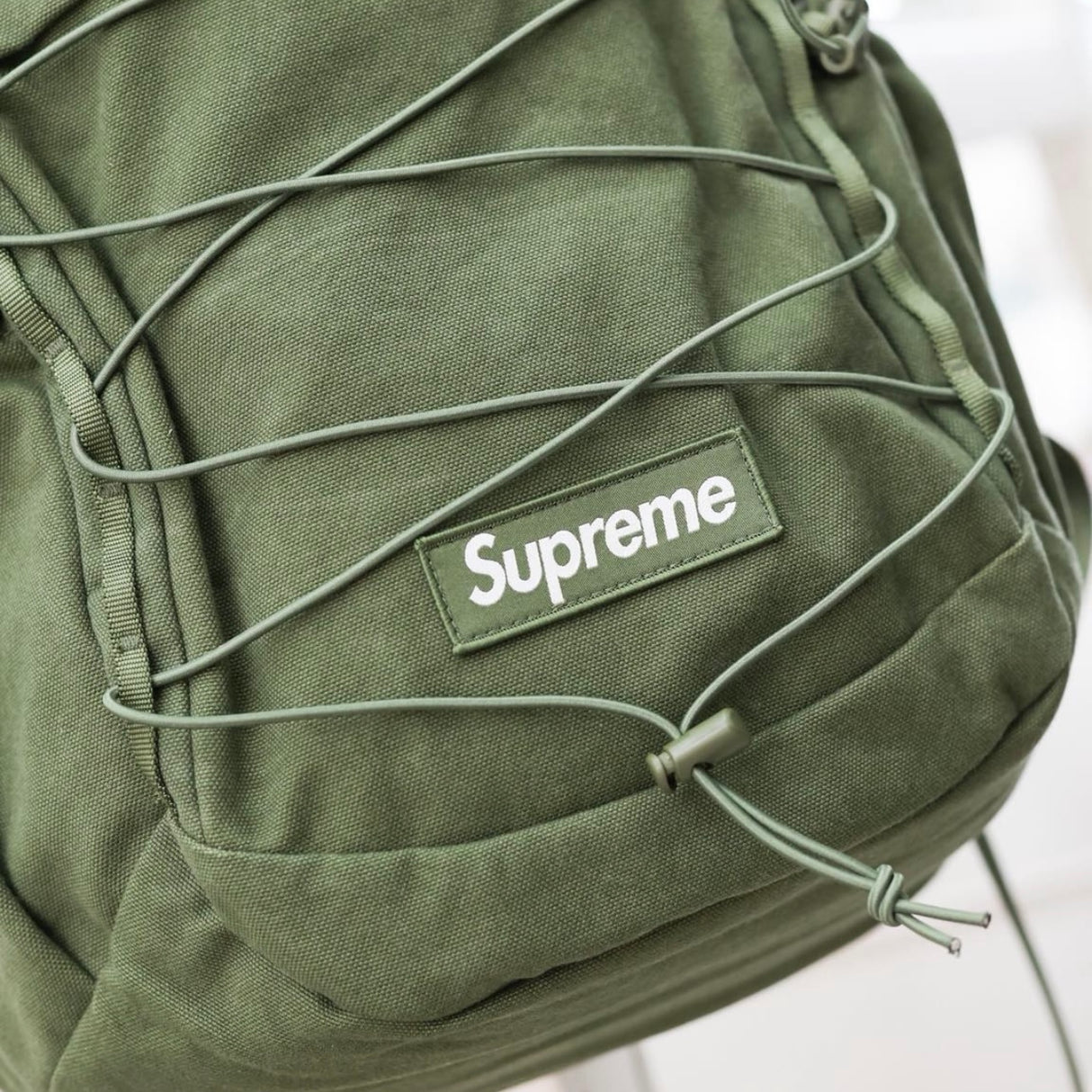 Supreme Logo Olive Backpack - ORIGINALFOOK