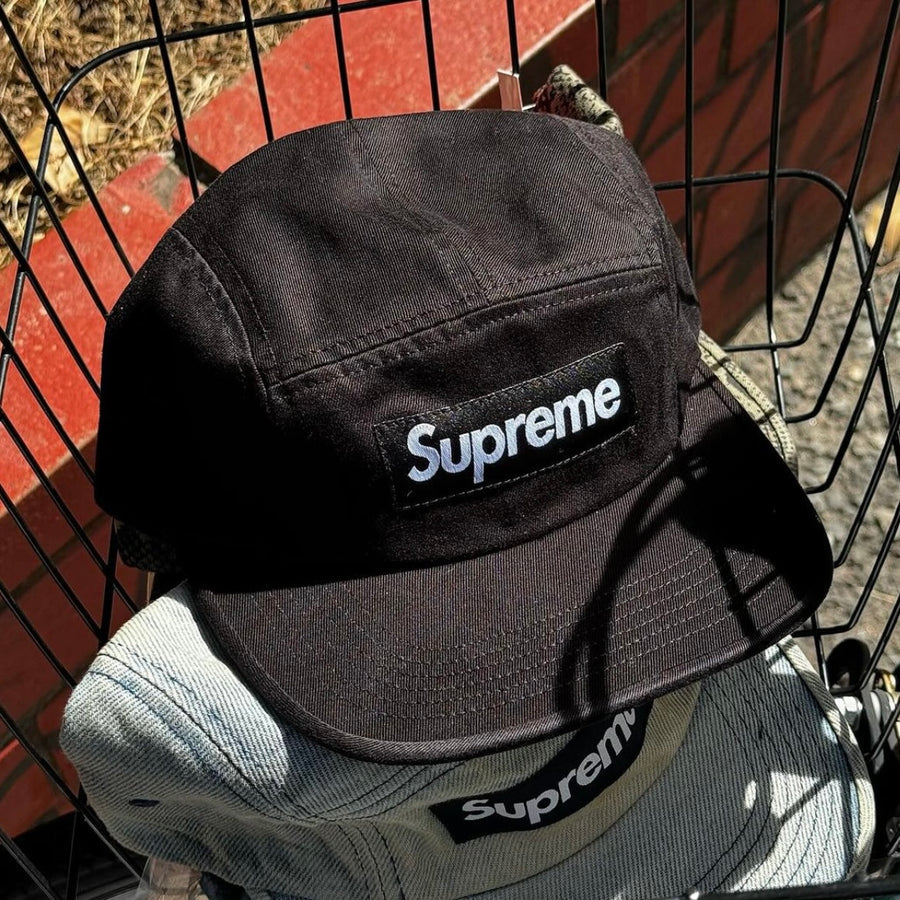 Supreme Box Logo Chino Twill Cap Black - ORIGINALFOOK