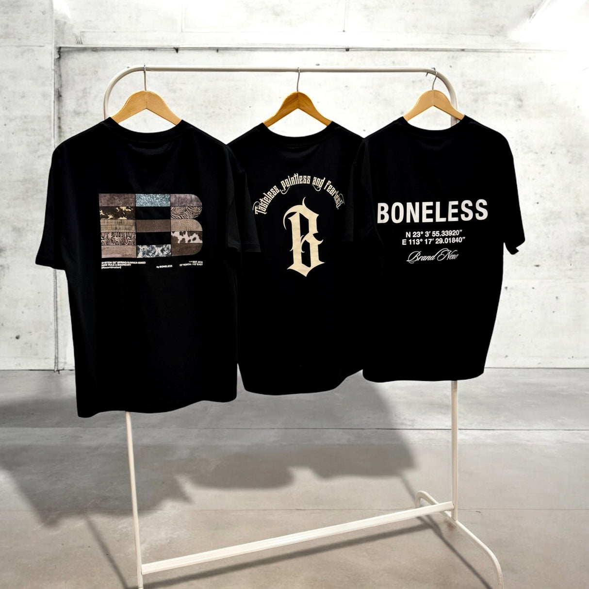 Boneless Arch Logo Tee Black - ORIGINALFOOK