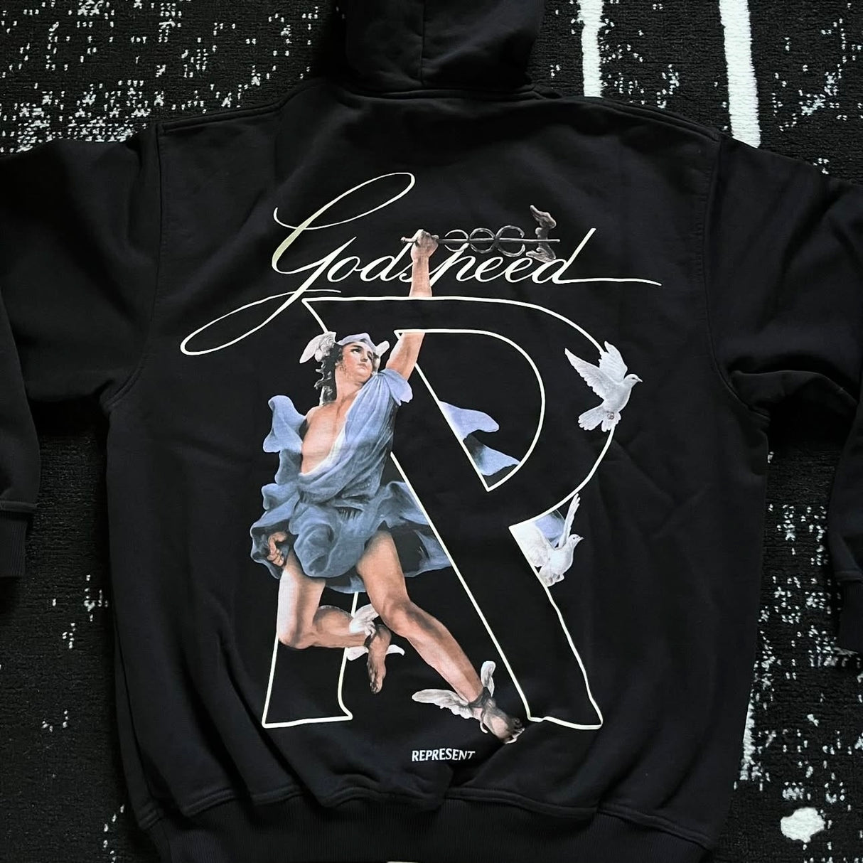 Represent Hermes Black Hoodie - ORIGINALFOOK