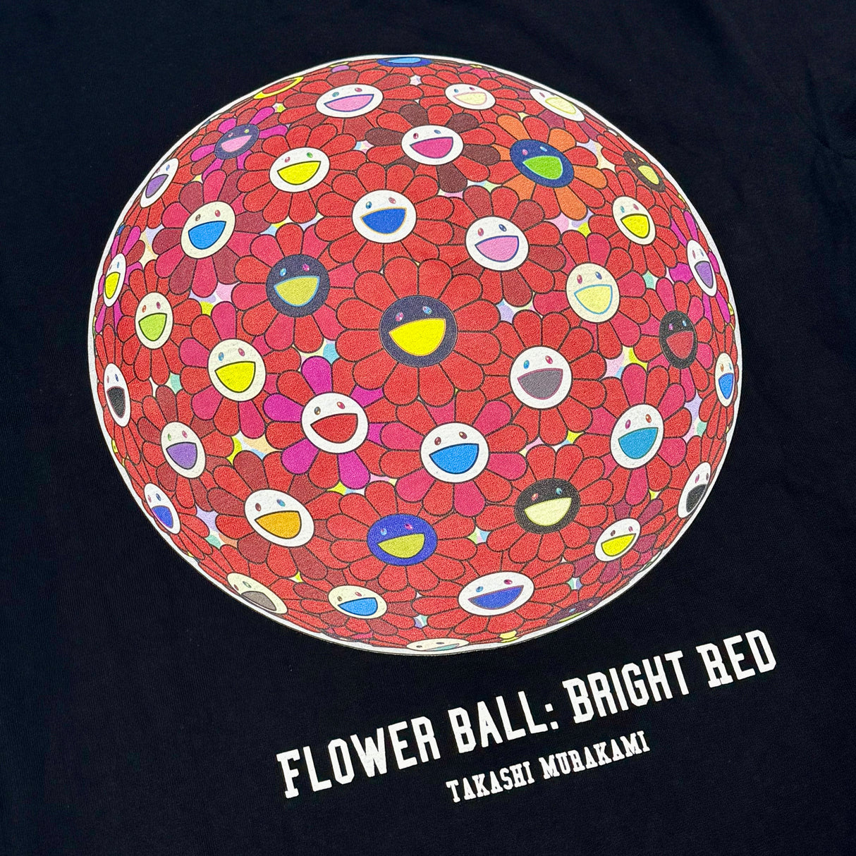 Takashi Murakami Bright Red Flower Ball Tee Black TAKASHI MURAKAMI TAKASHI MURAKAMI - originalfook singapore