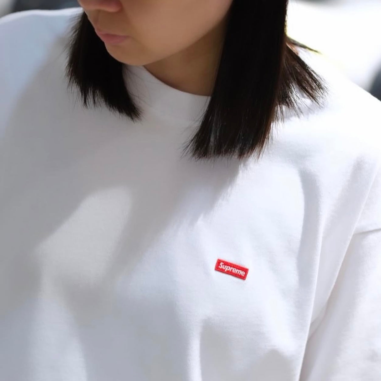 Supreme Small Box Logo Tee White SUPREME SUPREME - originalfook singapore